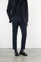 Milano pantalone chino uomo in gabardina stretch extra slim fit ①