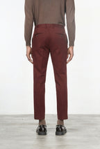 Milano chino pants for men in stretch gabardine, extra slim fit ①