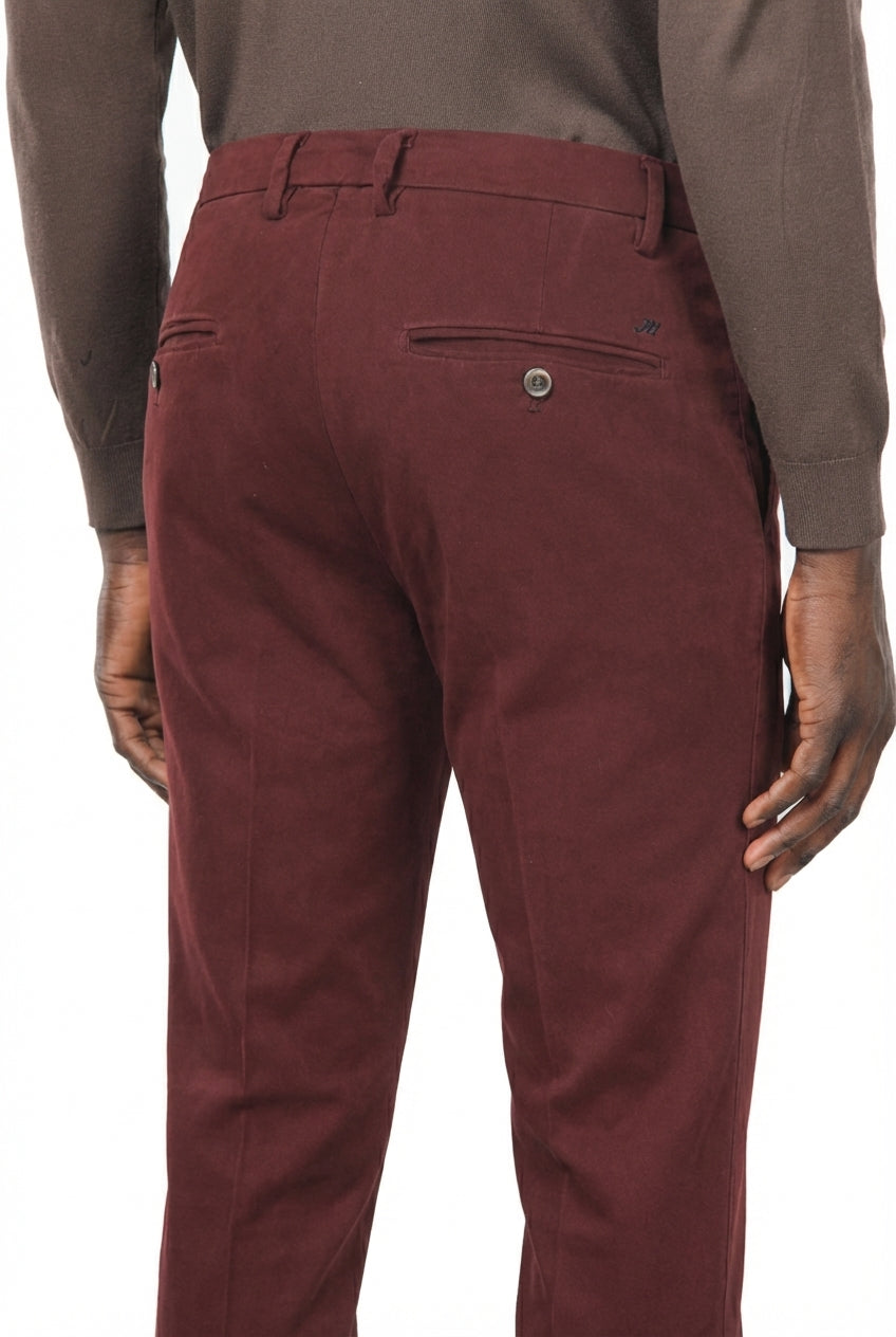 Milano chino pants for men in stretch gabardine, extra slim fit ①