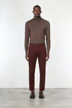 Milano chino pants for men in stretch gabardine, extra slim fit ①