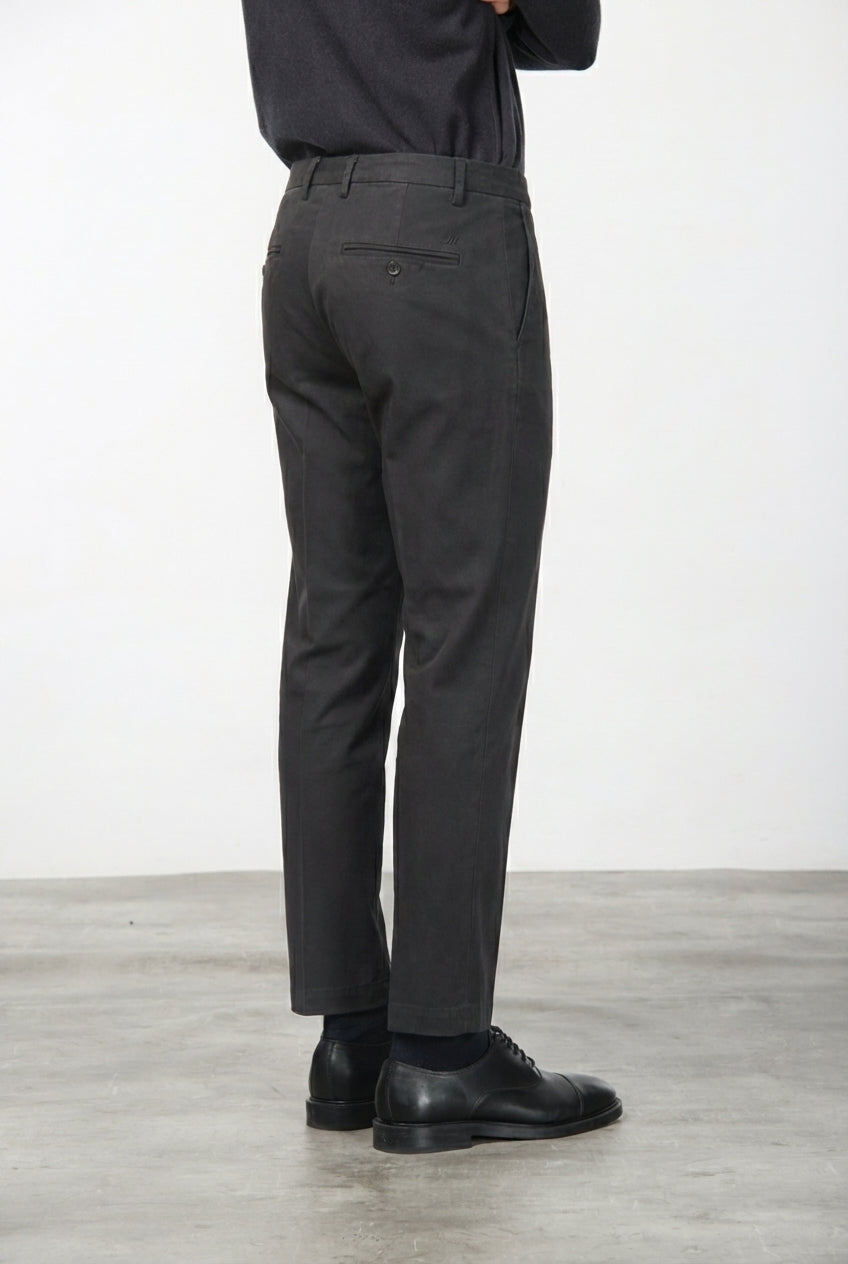 Milano chino pants for men in stretch gabardine, extra slim fit ①