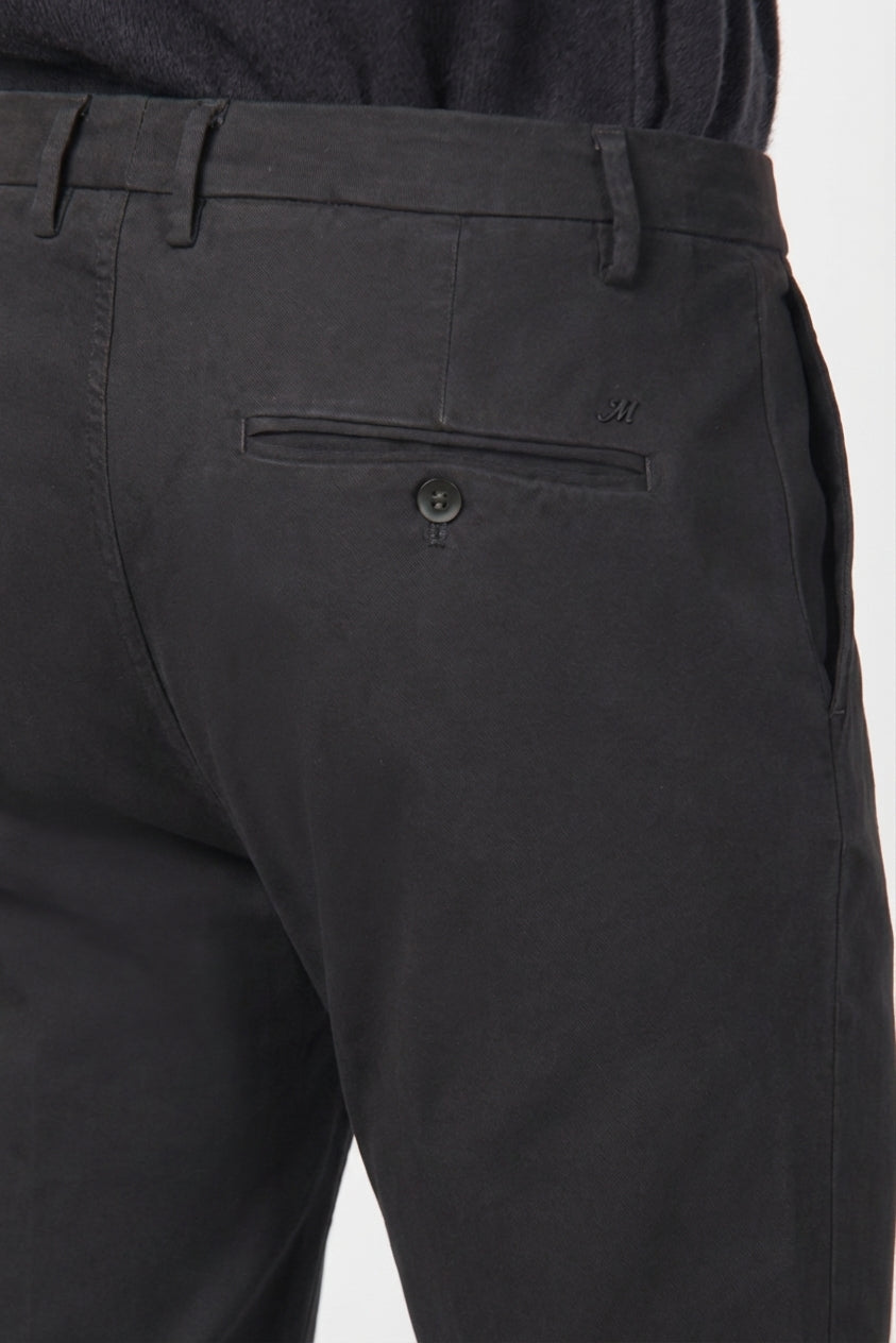 Milano chino pants for men in stretch gabardine, extra slim fit ①