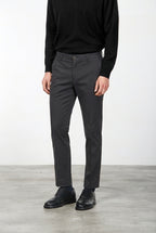 Milano chino pants for men in stretch gabardine, extra slim fit ①