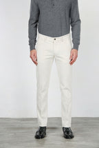 Milano pantalone chino uomo in velluto 500 righe extra slim fit ①