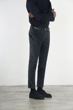 Milano men's chino trousers in velvet 500 extra slim fit stripes ①
