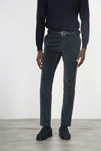 Milano men's chino trousers in velvet 500 extra slim fit stripes ①