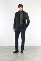 Milano pantalon chino homme en velours côtelé 500 raies, extra slim fit ①