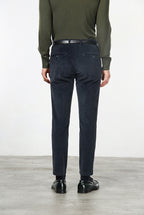 Milano pantalon chino homme en velours côtelé 500 raies, extra slim fit ①