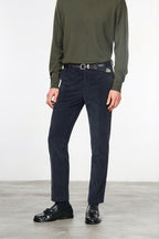 Milano pantalon chino homme en velours côtelé 500 raies, extra slim fit ①