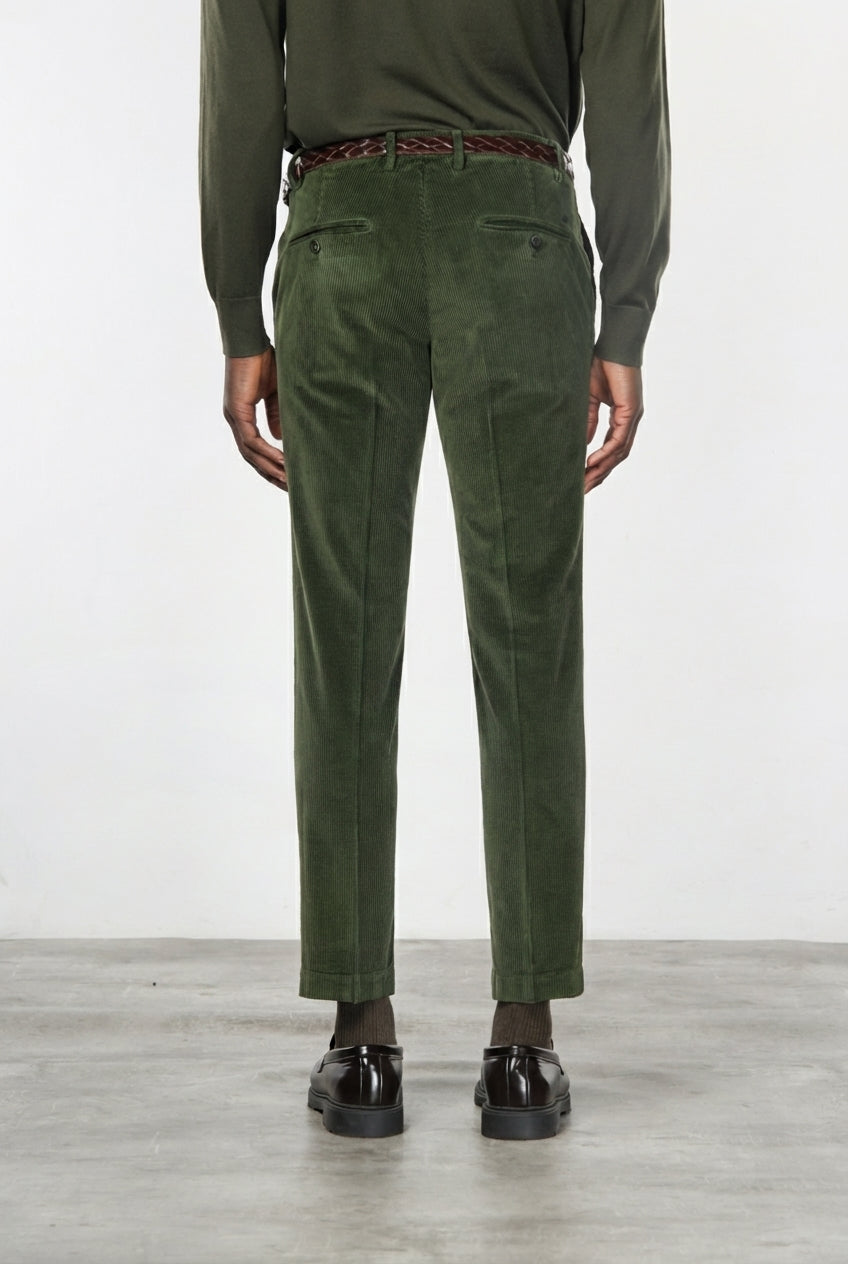 Milano pantalone chino uomo in velluto 500 righe extra slim fit ①