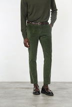 Milano pantalone chino uomo in velluto 500 righe extra slim fit ①