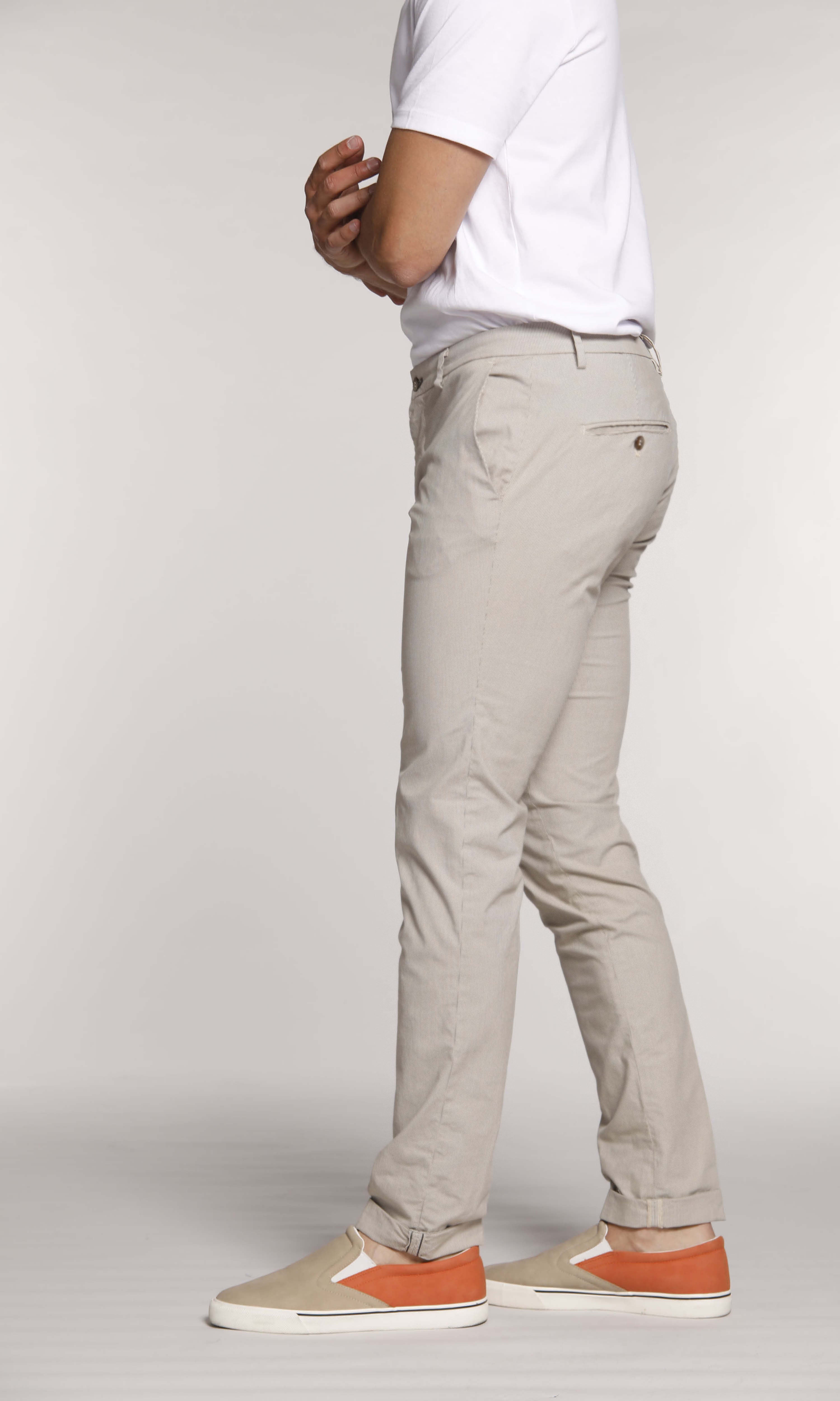 Milano limited Pantalon chino homme en coton  tencel et cotonextra slim fit