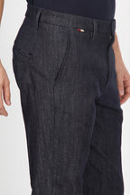 Osaka men’s chino pants in stretch denim, carrot fit