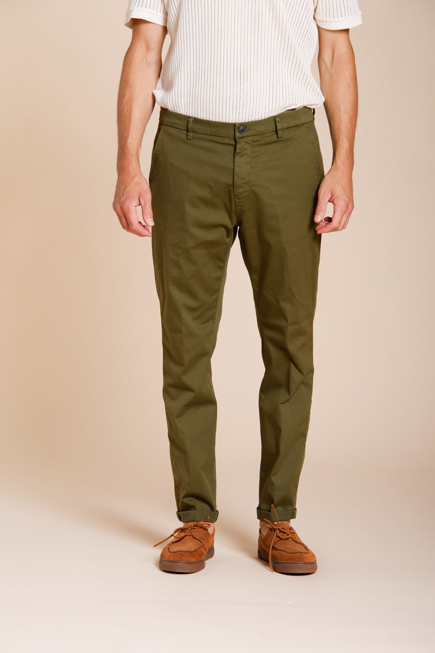 Osaka men's chino pants in fine cotton and lyocell tricotina carrot fit