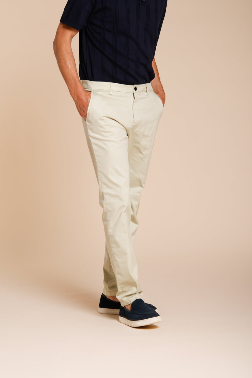 Osaka men's chino pants in fine cotton and lyocell tricotine carrot fit