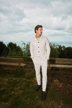 Osaka 1 Pinces Herren Chinohose aus Baumwolle-Wolle Carrot Fit