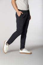 Osaka 1 Pinces pantalon chino homme en coton soie carrot fit