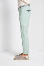 Torino Summer pantalon chino homme en twill de coton et lyocell slim fit