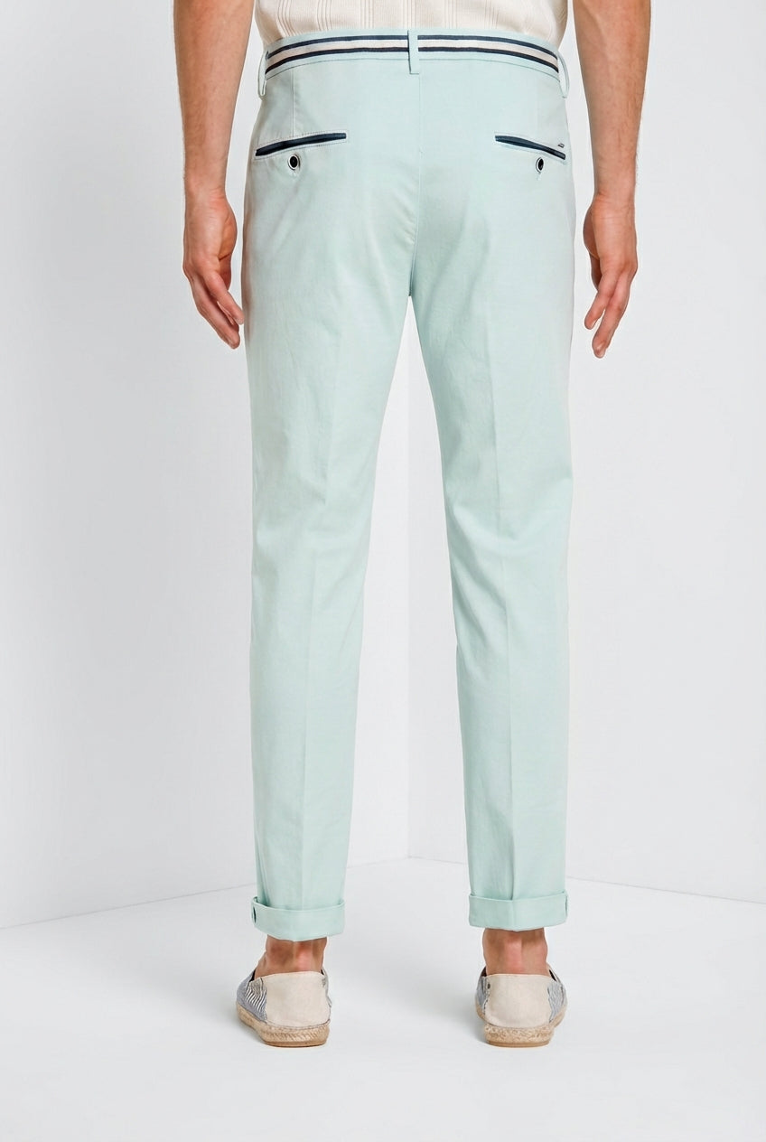 Torino Summer Herren Chino Hose aus Twill aus Baumwolle und Lyocell slim fit