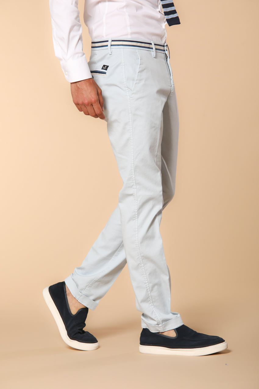 Torino Summer men's chino pants in cotton and lyocell twill slim fit