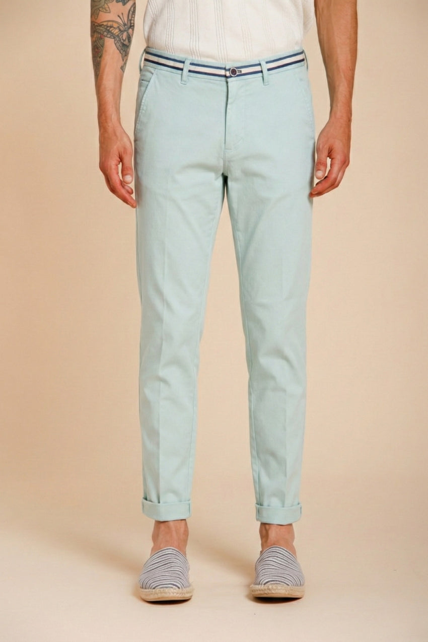 Torino Summer pantalon chino homme en twill de coton et lyocell slim fit