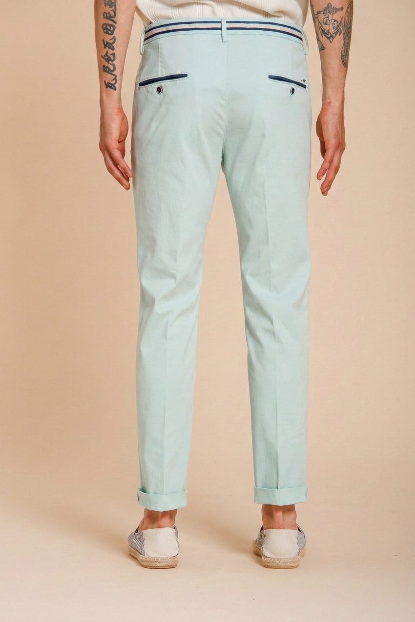 Torino Summer pantalon chino homme en twill de coton et lyocell slim fit