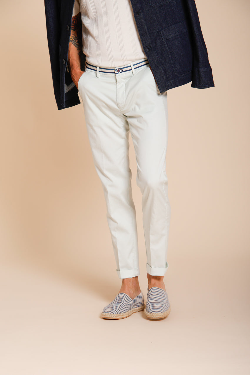 Torino Summer pantalone chino uomo in twill di cotone e lyocell slim fit