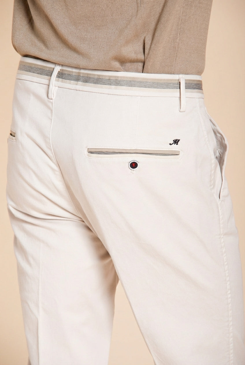 Torino Summer pantalon chino homme en twill de coton et lyocell slim fit