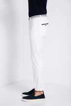Torino Summer pantalon chino homme en twill de coton et lyocell slim fit