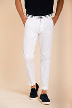 Torino Summer men's chino pants in cotton and lyocell twill slim fit