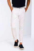 Torino Summer pantalon chino homme en twill de coton et lyocell slim fit