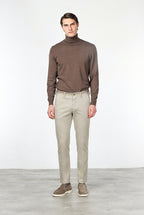 Turin Winter men's chino trousers in slim-fit stretch gabardine