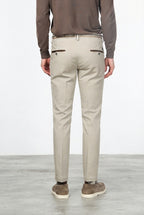 Turin Winter men's chino trousers in slim-fit stretch gabardine