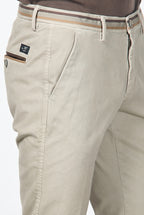 Turin Winter men's chino trousers in slim-fit stretch gabardine
