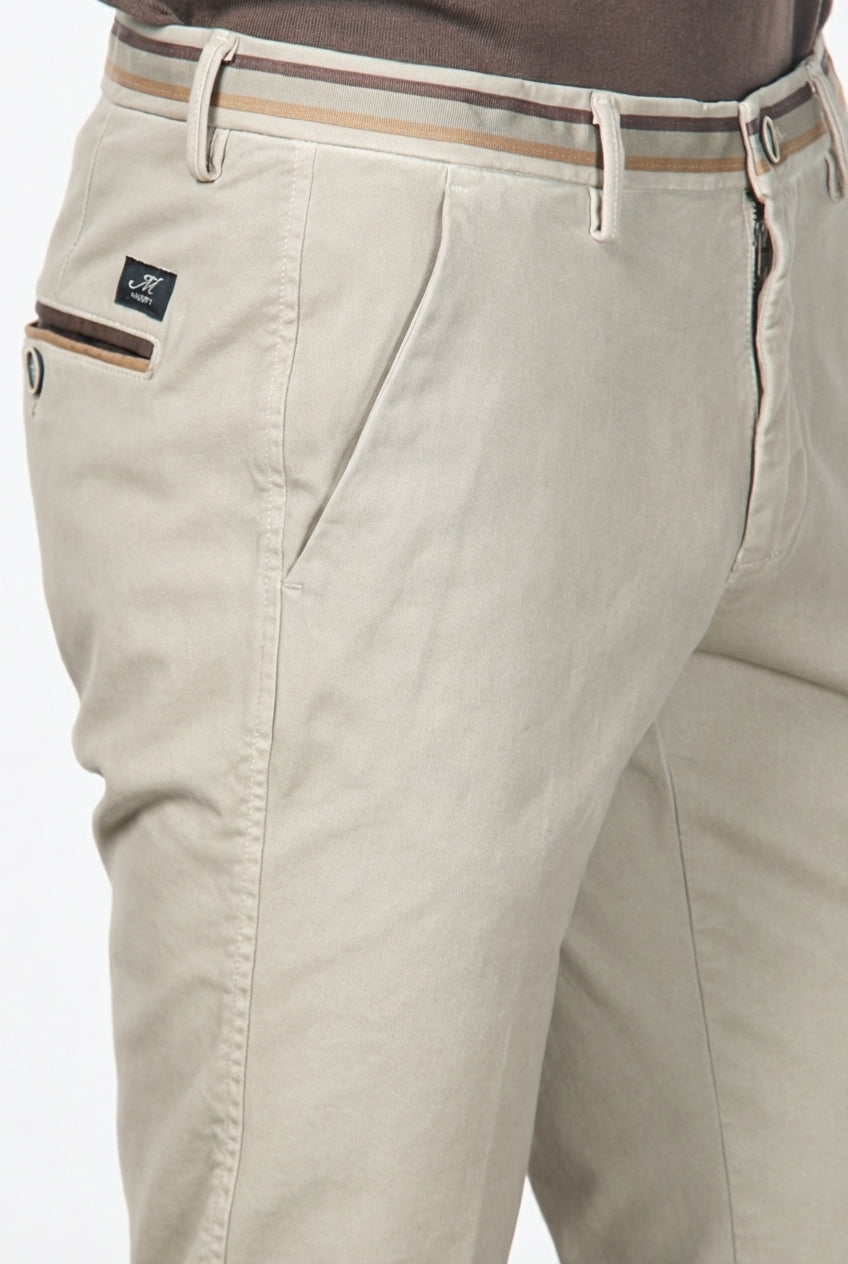 Turin Winter men's chino trousers in slim-fit stretch gabardine