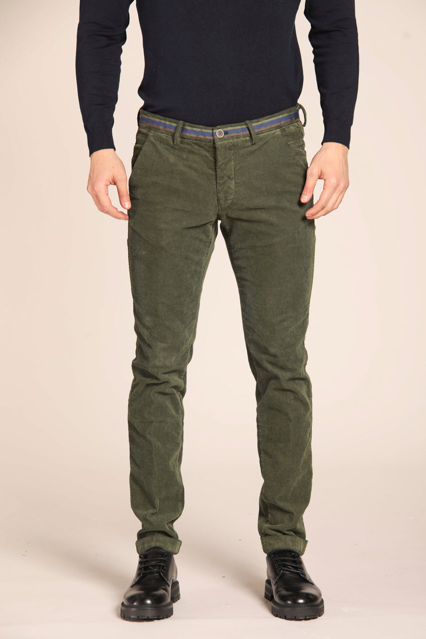 Torino Winter pantalon chino homme en velours 1000 rayures coupe slim