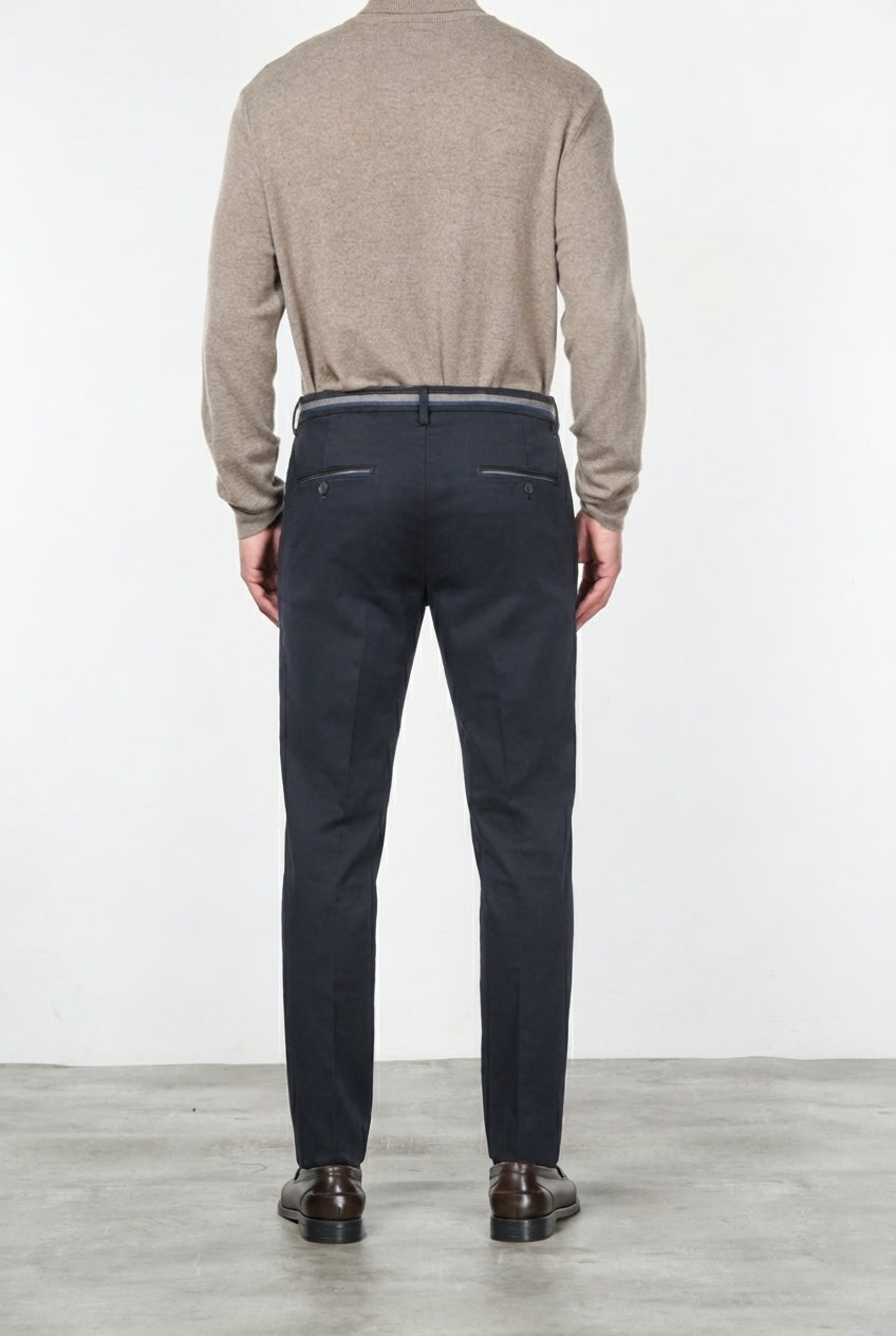 Torino Winter pantalone chino uomo in gabardina stretch slim fit
