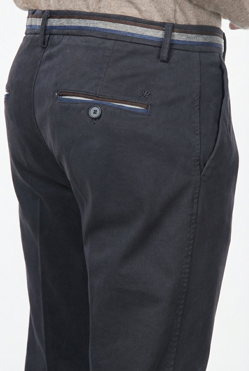 Torino Winter pantalone chino uomo in gabardina stretch slim fit