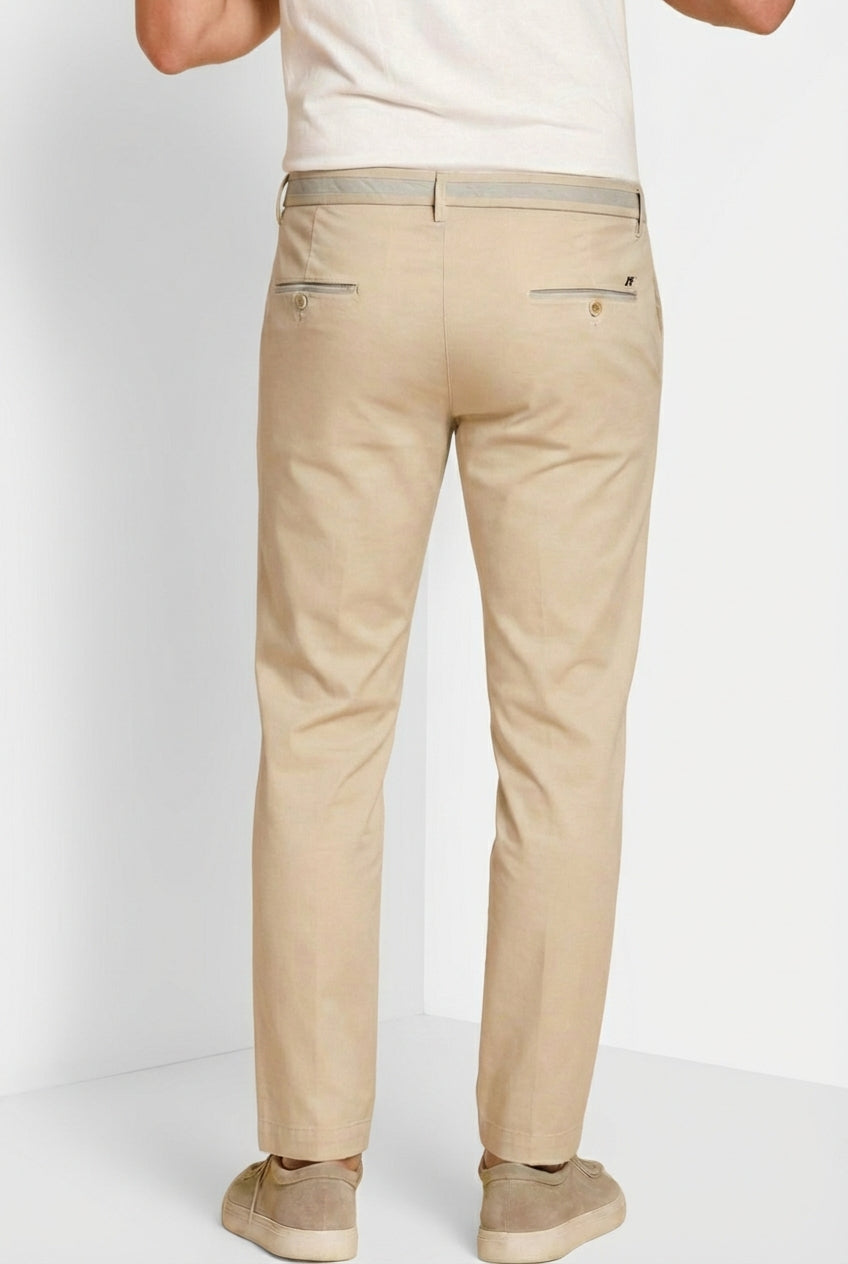 Torino University Herren Chino Hose aus Stretch-Satin slim fit