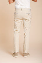 Torino University men's chino pants in stretch satin slim fit
