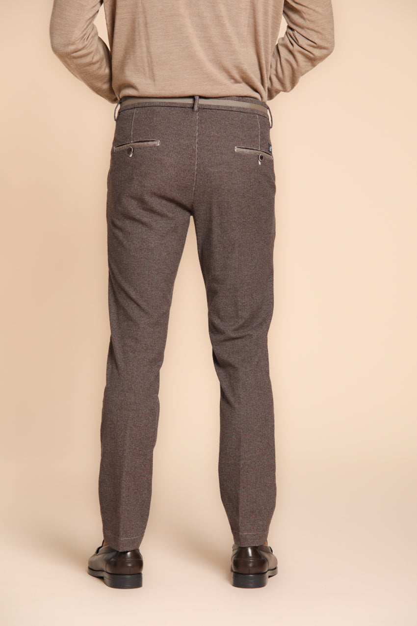 Foto 4 Torino University pantalone chino uomo in pied de poule slim fit