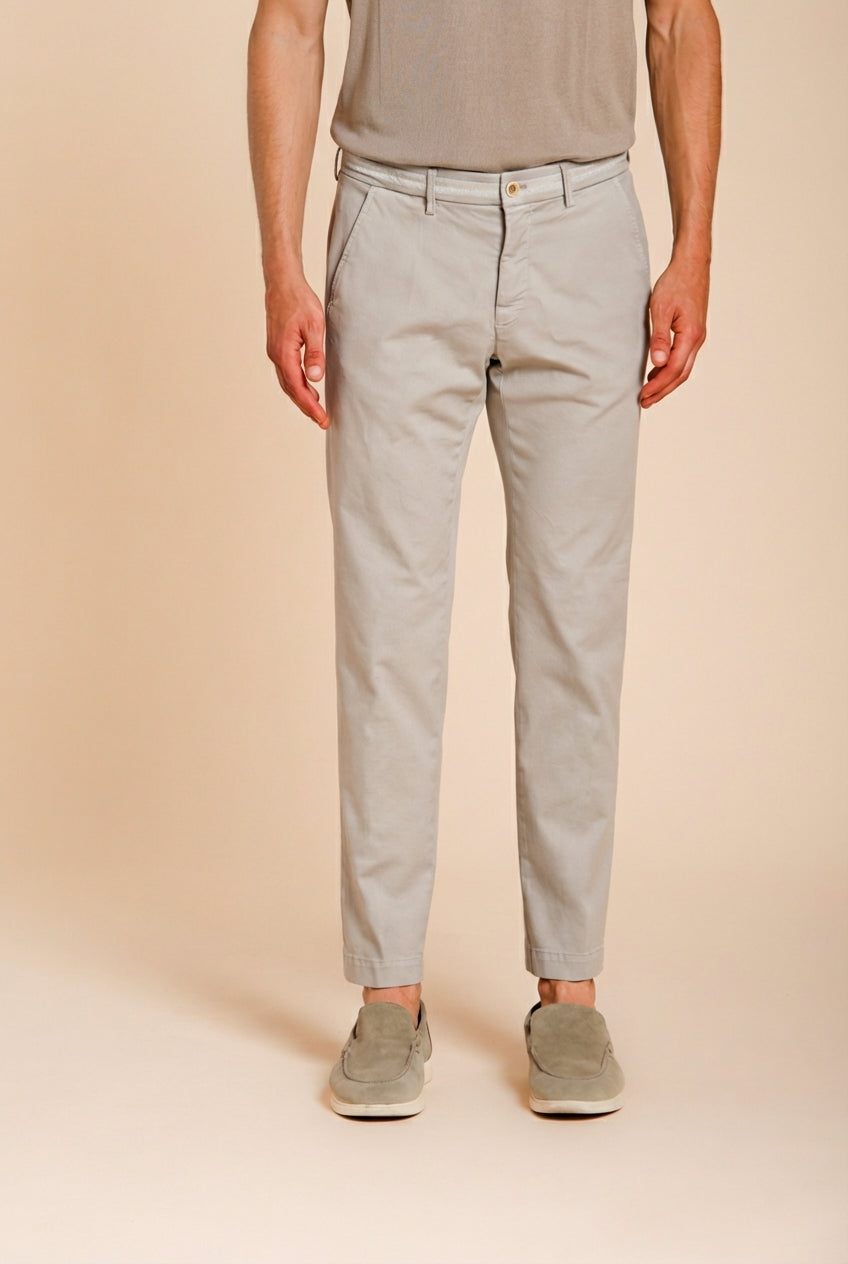 Torino Elegance Hose Chino Herren aus feinem Baumwoll und Lyocell Tricotine slim fit