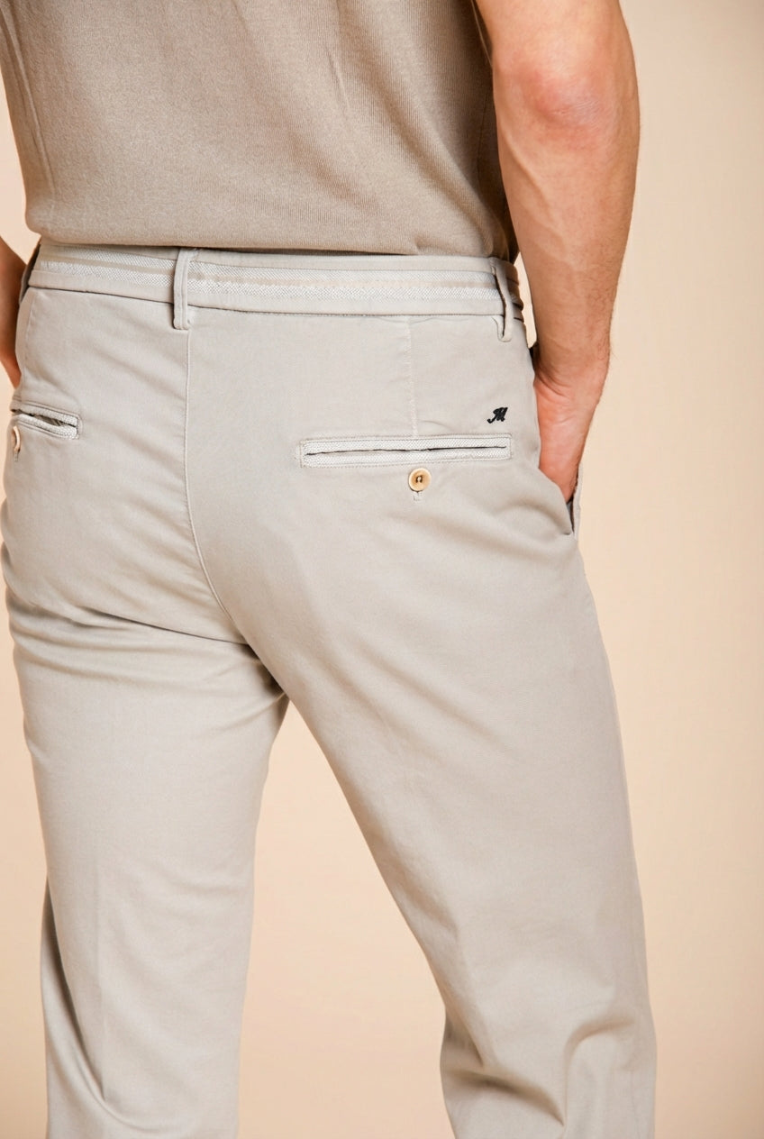 Torino Elegance Hose Chino Herren aus feinem Baumwoll und Lyocell Tricotine slim fit