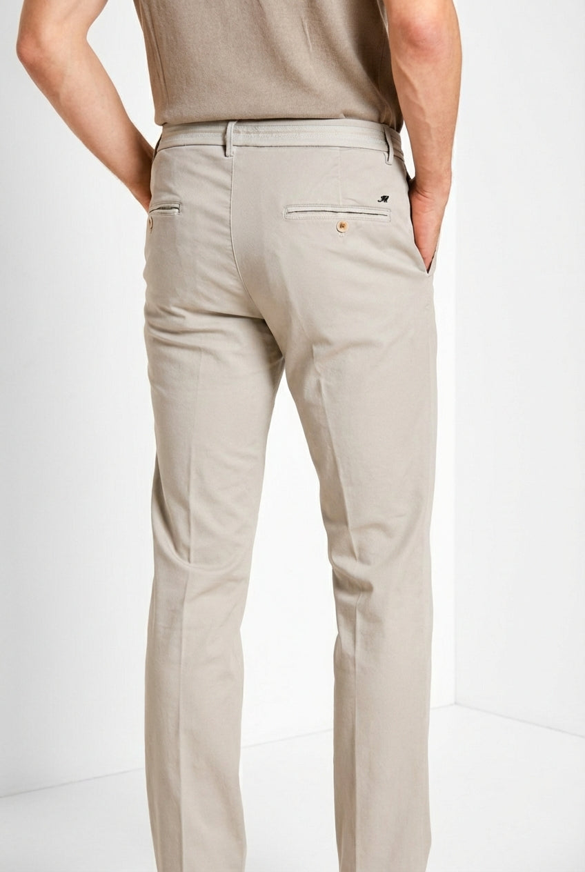 Torino Elegance Hose Chino Herren aus feinem Baumwoll und Lyocell Tricotine slim fit