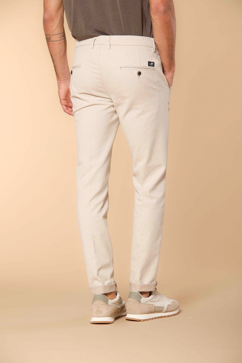 Torino pantalon chino homme en coton cover teint en fil Slim fit