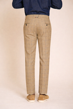 Torino Herren Chinohose Glencheck-Muster mit dunklem Garn slim fit