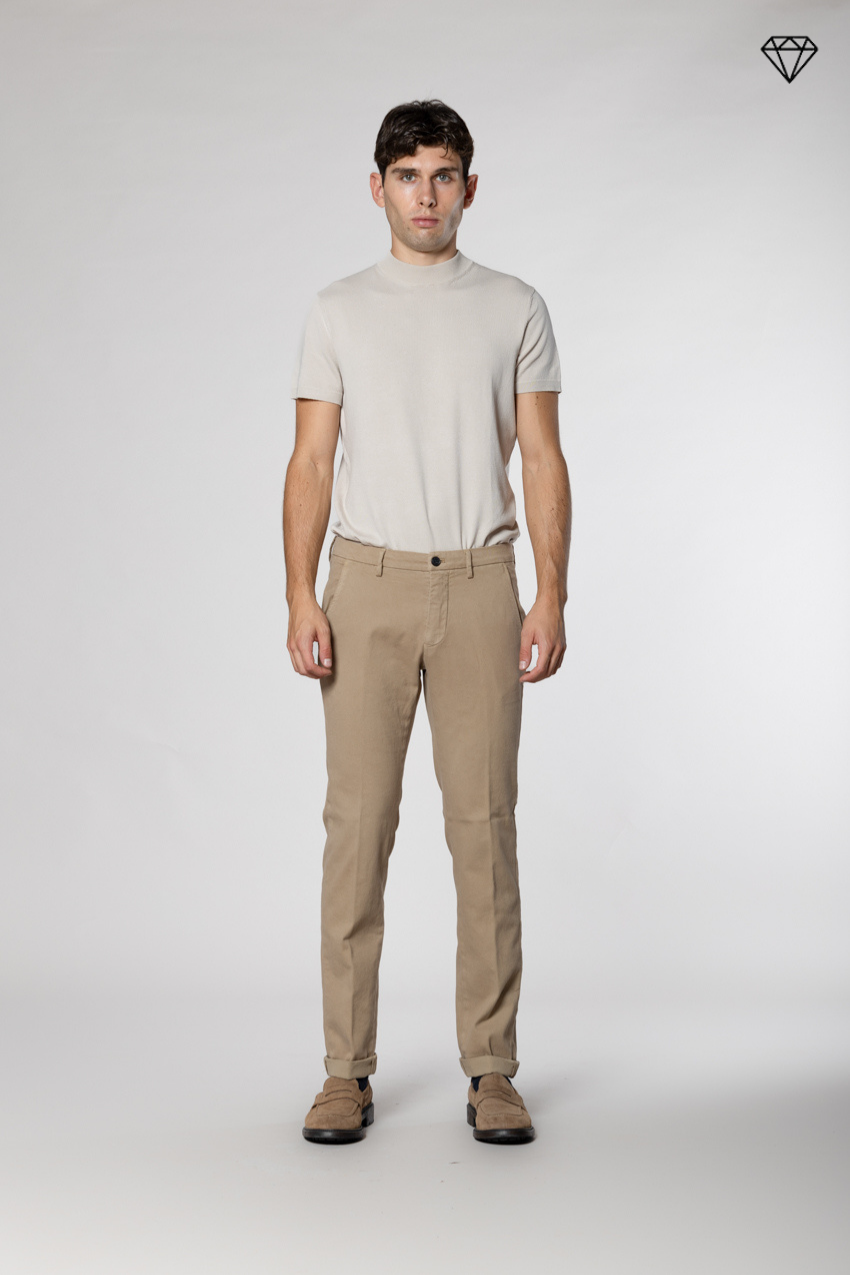 Torino pantalone chino uomo in cotone cashmere slim fit ①
