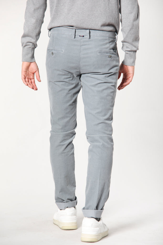 Torino Style man chino pants in velvet 1500 stripes slim ①