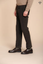 Torino pantalon chino homme en velours 1500 raies slim fit ①