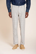 Torino pantalone chino uomo stampa galles con filato moro slim fit